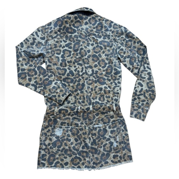 SER.O.YA Leopard Print Linda Snap Dress Size Medium (FLAWED) - Picture 5 of 8